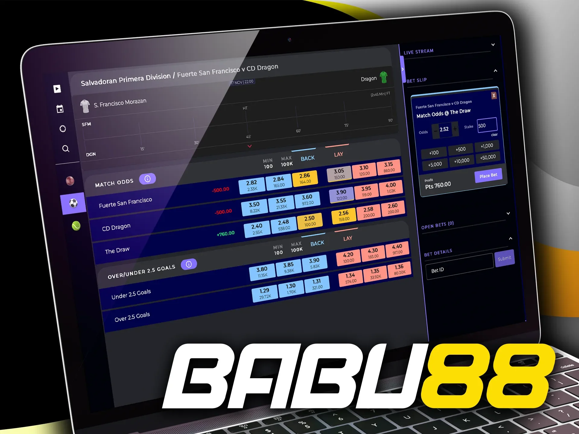 Single, express and system types of bets can be found at Babu88.